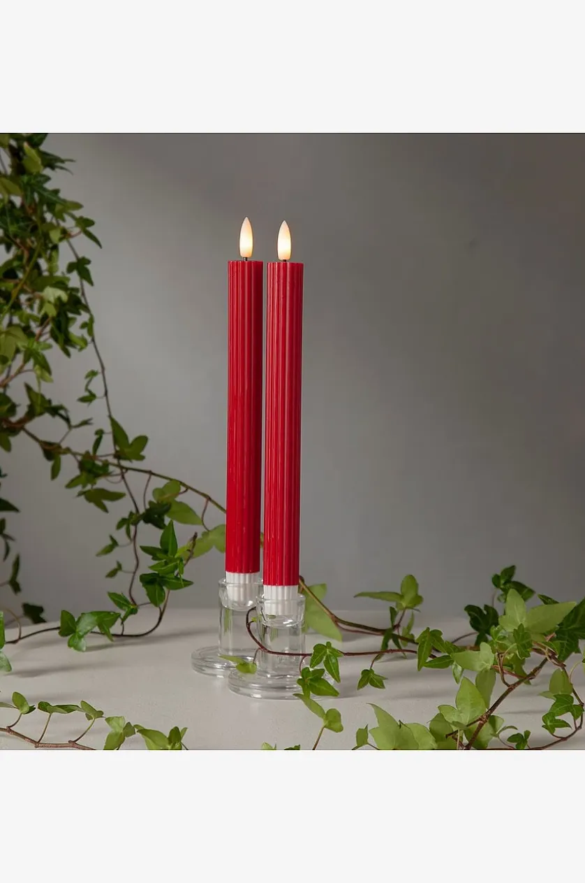 Antikkerze LED Flamme Stripe, 2 St.