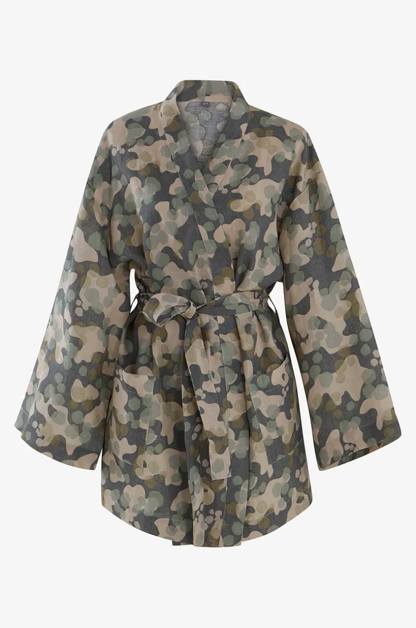 CARA kurzer Kimono aus Flachs
