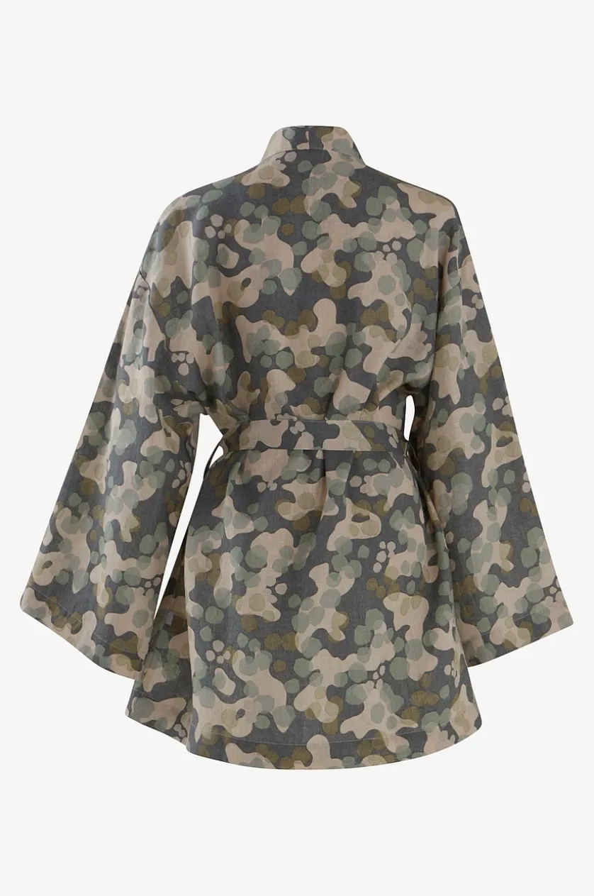 CARA kurzer Kimono aus Flachs