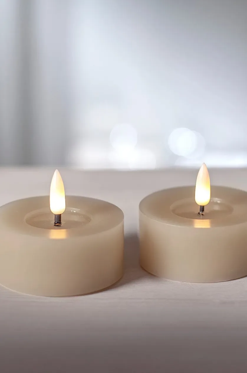FLOW batteriebetriebenes Teelicht ø 7 cm im 2er-Pack