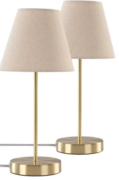 LASSE Tischlampe aus Messing mit 2er-Pack
