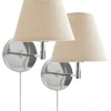 LASSE verchromte Wandlampe im 2er-Pack