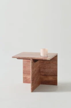 MELETO Beistelltisch Travertin 40x45 cm
