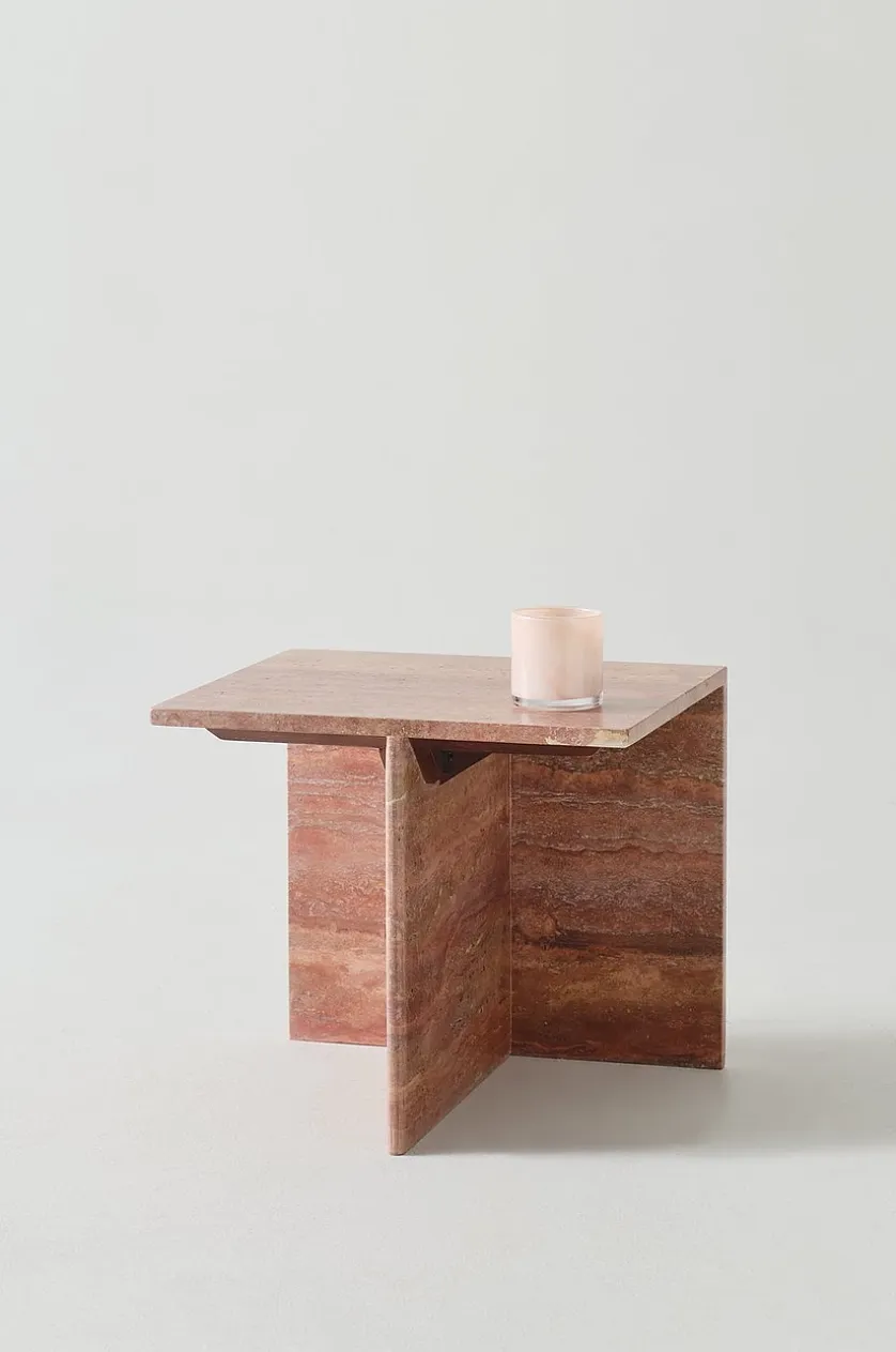 MELETO Beistelltisch Travertin 40x45 cm