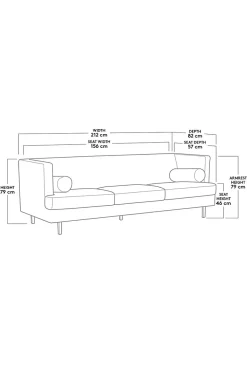 OAKDALE Sofa 3-Sitzer