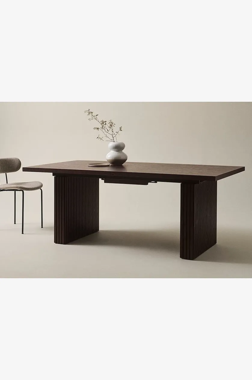 PALANZO Esstisch mit Einlegeplatte 105x196+45 cm