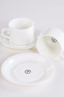 PEACE kleine Tasse mit Unterteller im 2er-Pack