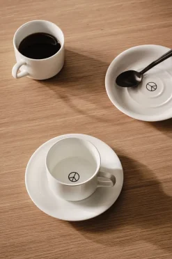 PEACE kleine Tasse mit Unterteller im 2er-Pack