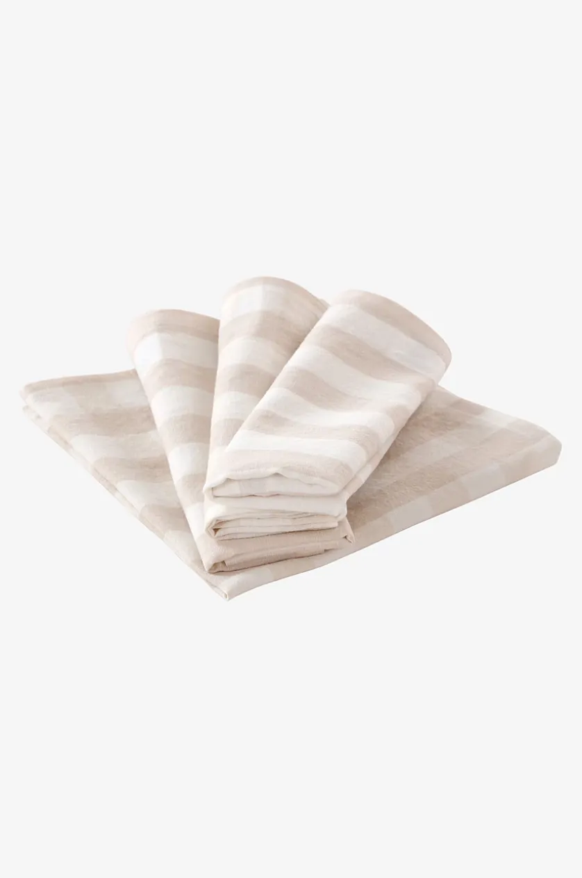 SANNE Serviette aus Leinen-Mix 4er-Pack