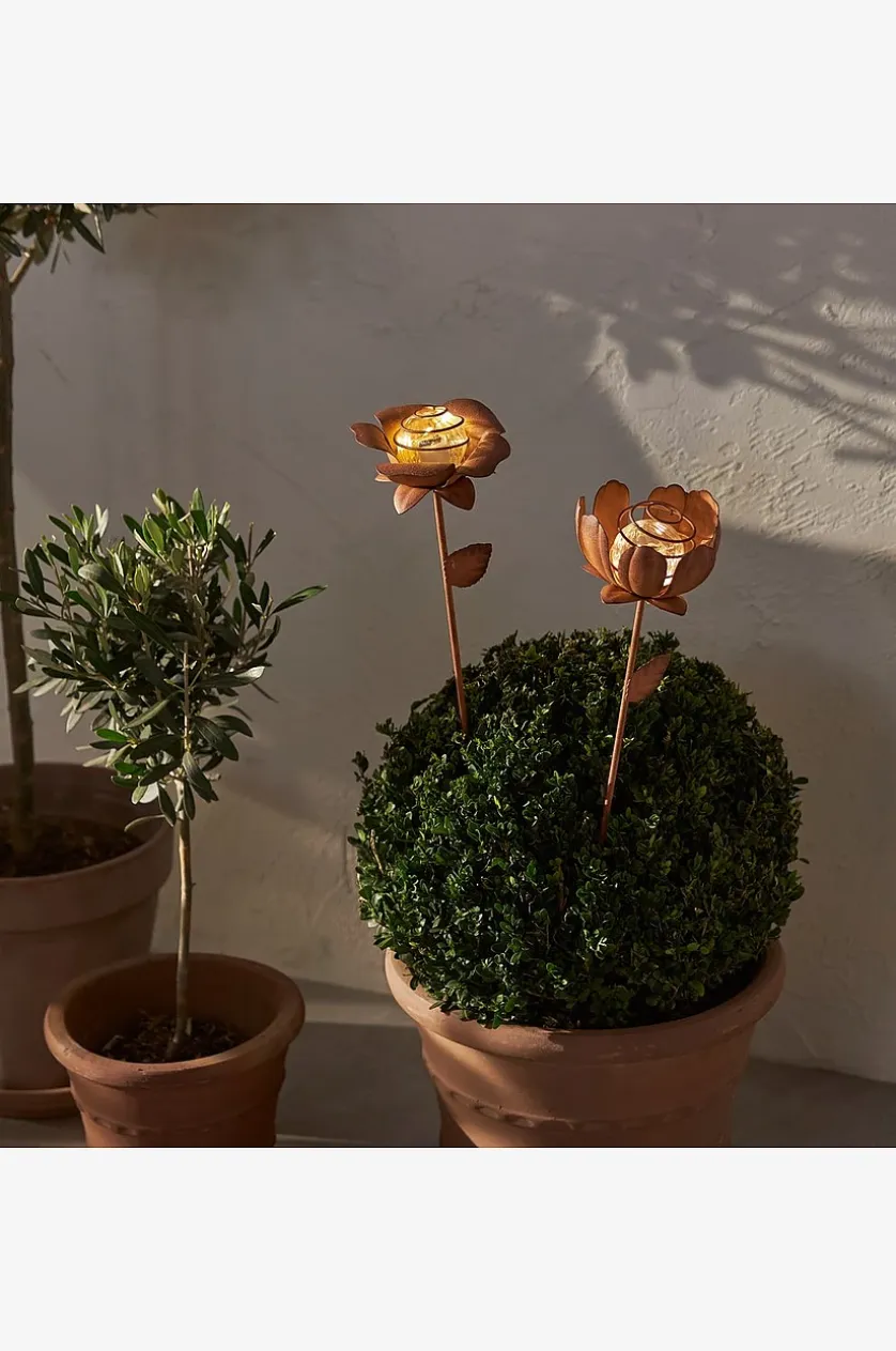 Solarzelle Dekoration Oxida Blume 2-p