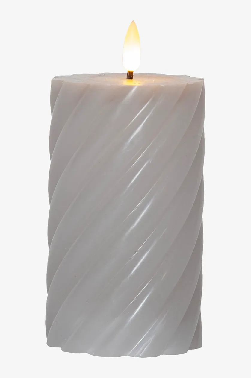 Stumpenkerze Flamme Swirl LED 15 cm
