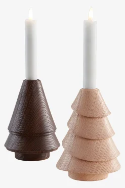 WOODY Kerzenleuchter 2er-Pack
